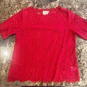 Venessa Virginia Red Lace Top